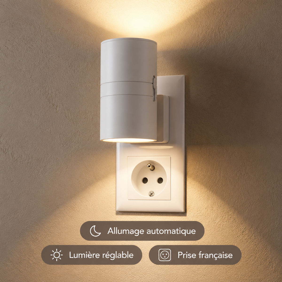 Lumélia - Lampe murale à détecteur crépusculaire
