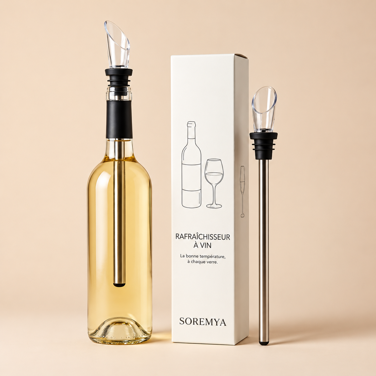 Vinélia – Rafraîchisseur à vin avec bec verseur
