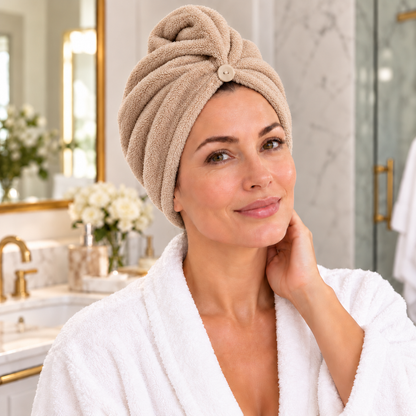 Serviette turban microfibre