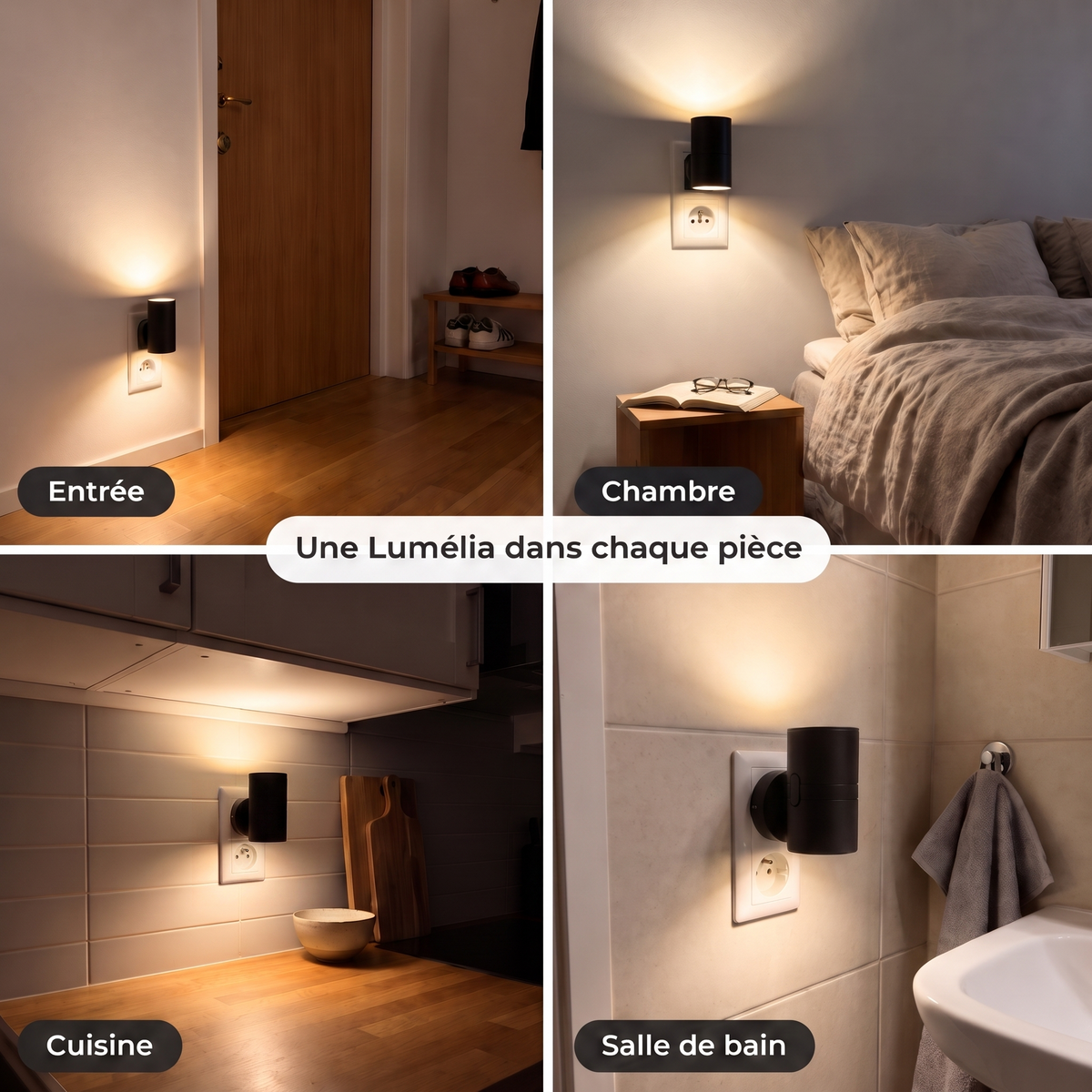 Lumélia - Lampe murale à détecteur crépusculaire