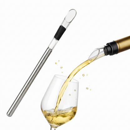 Vin blanc servi avec le bec verseur Vinélia