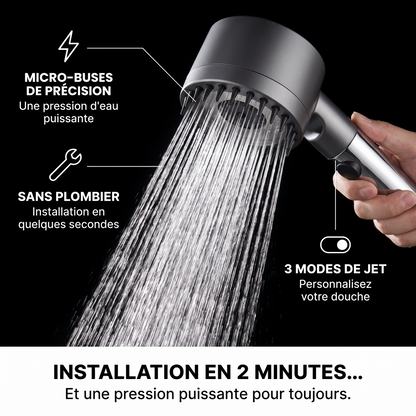 Pression puissante, installation en 2 minutes