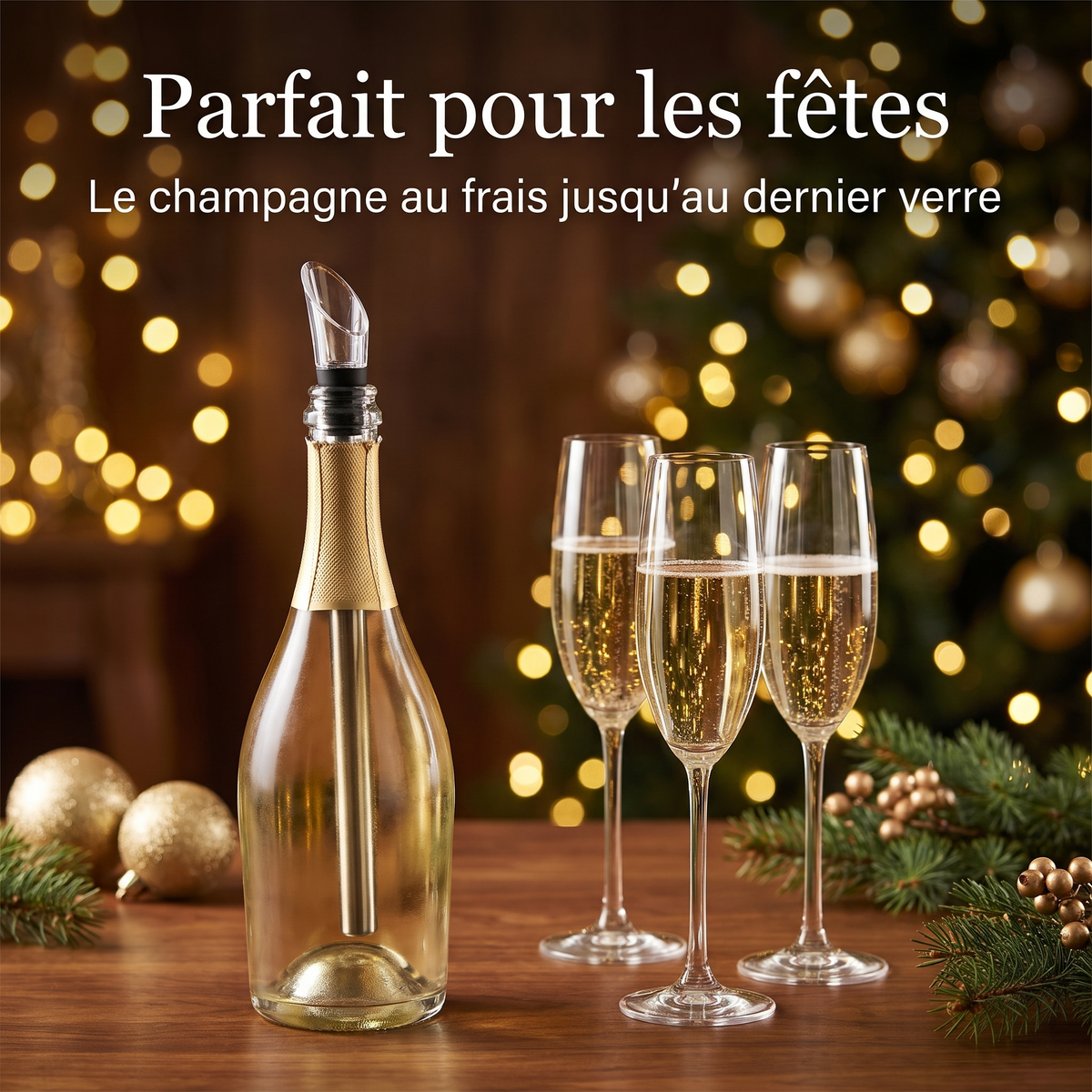 Parfait pour les fêtes : Vinélia dans une bouteille de champagne