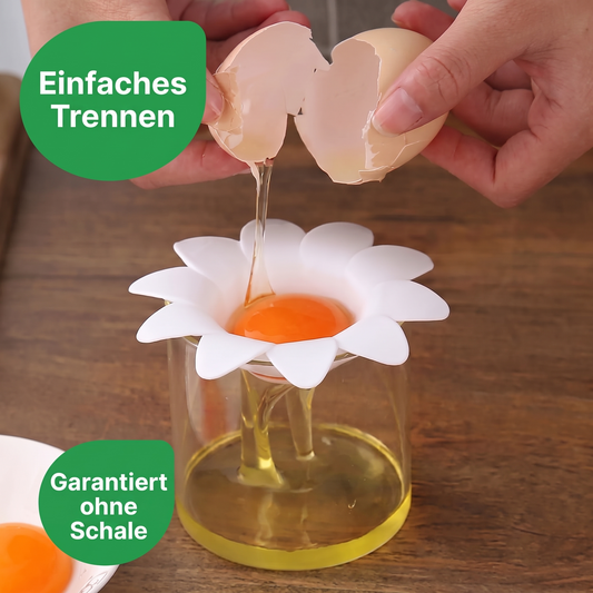 Eigelbtrenner in Blumenform